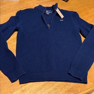 Vineyard Vines Kids' Blue Textured Sweater